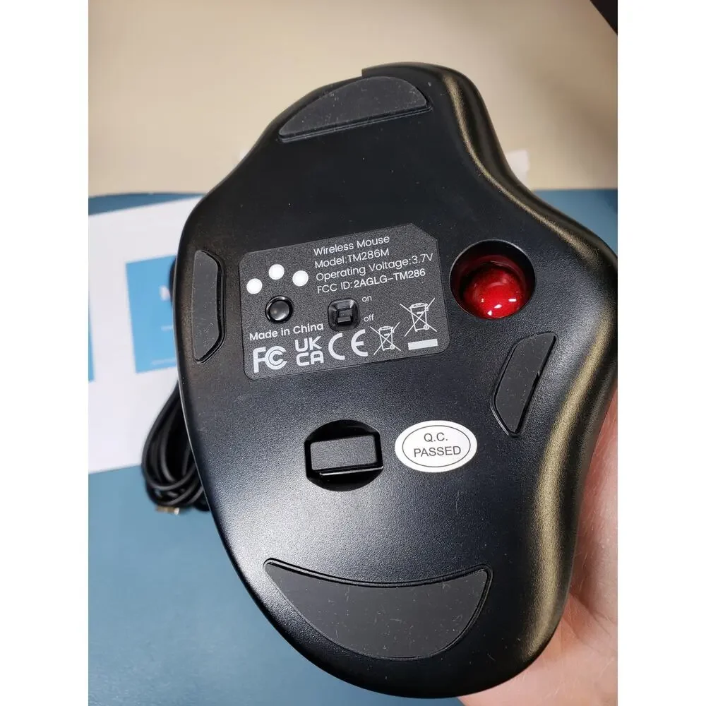 MAM2 Wireless Trackball , Rechargeable Ergonomic with Thumb Control for 3 Dev...